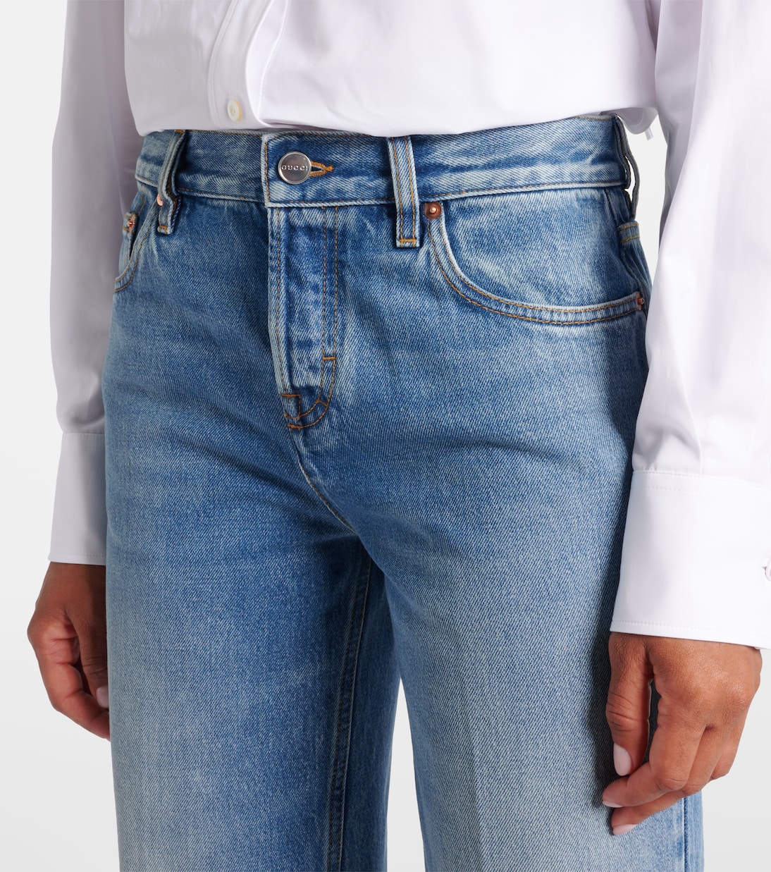 Jeans regular a vita alta | Gucci