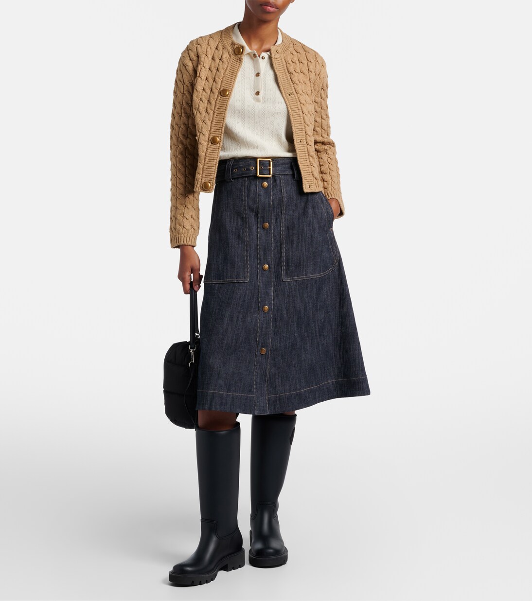 Cardigan in misto cotone a trecce | Moncler