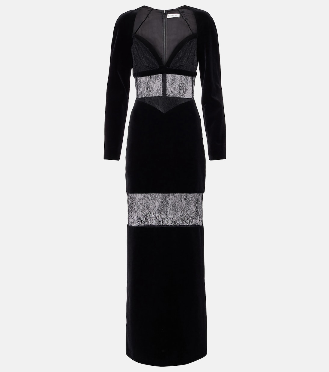 Velvet and lace gown | Nina Ricci