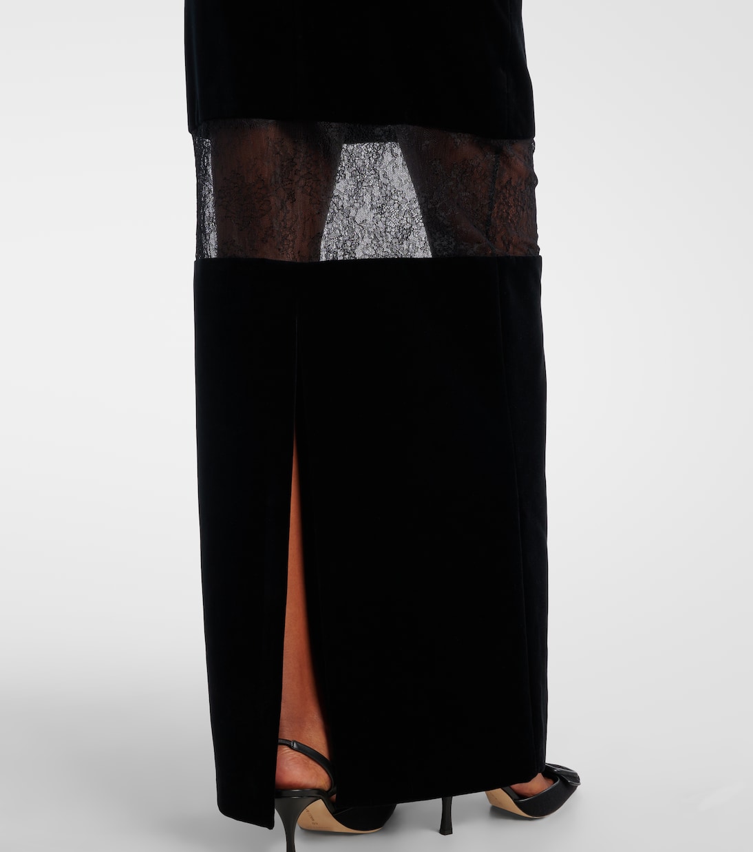 Velvet and lace gown | Nina Ricci