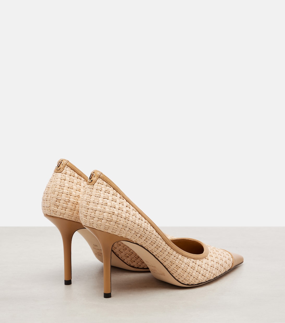 Love 85 raffia-effect pumps | Jimmy Choo