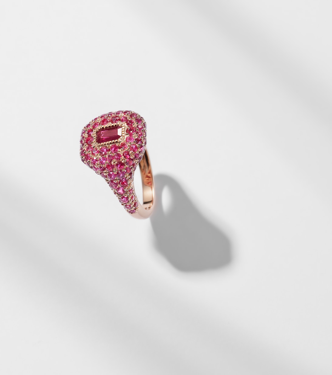 Bague en or rose 18 ct et rubis | Shay Jewelry
