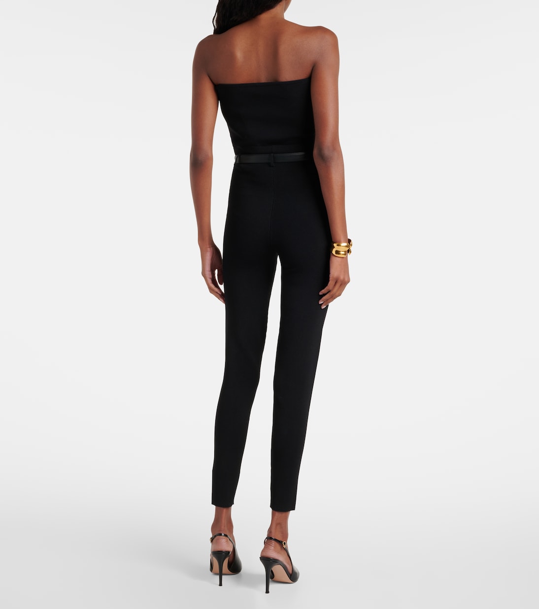 Belted high-rise leggings | Self-Portrait