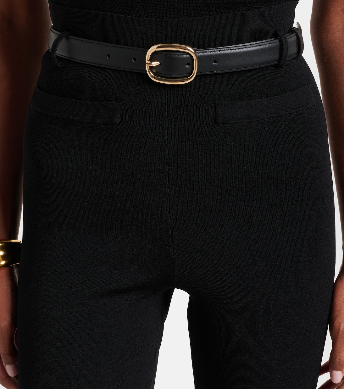 Belted high-rise leggings | Self-Portrait