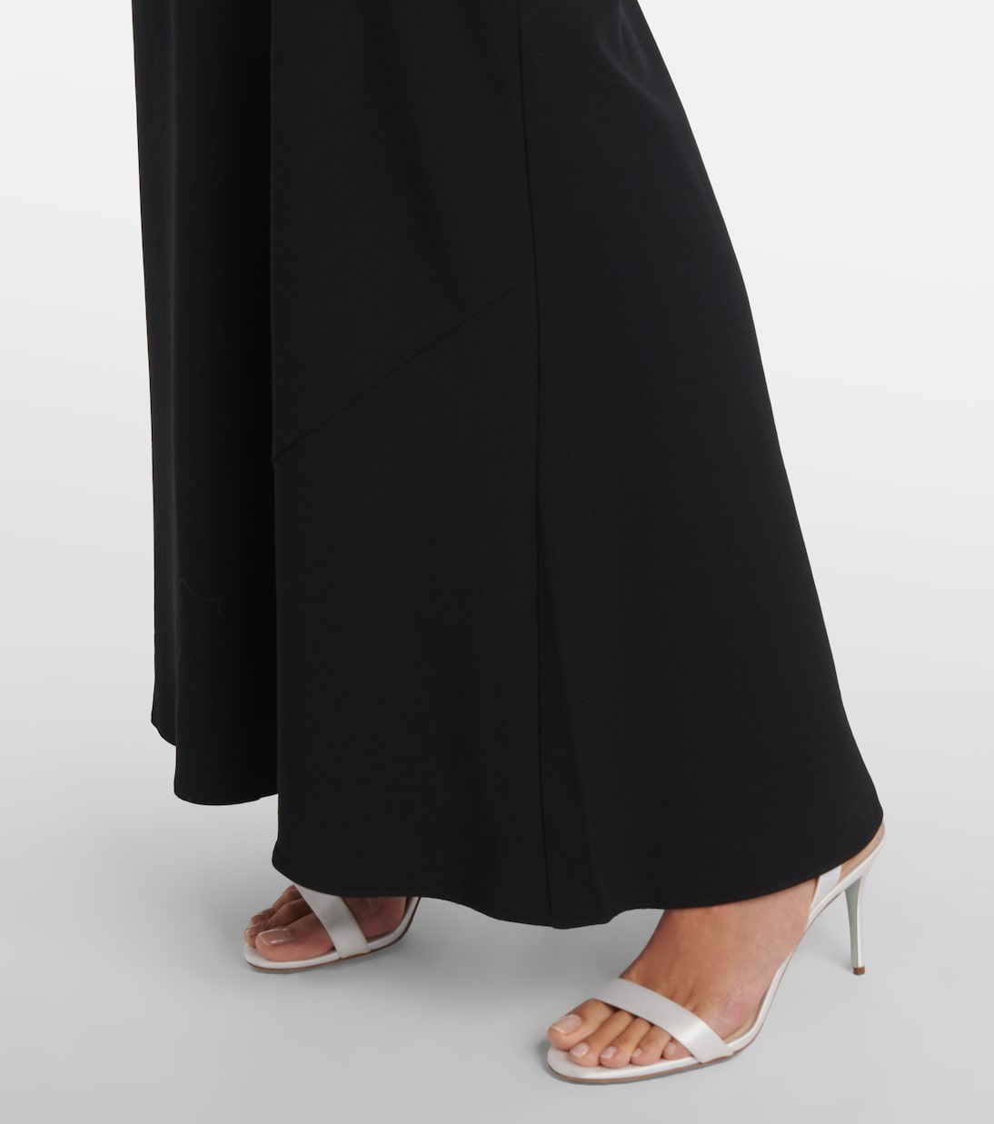 缀饰披肩式缎布绉纱长礼服 | Roland Mouret