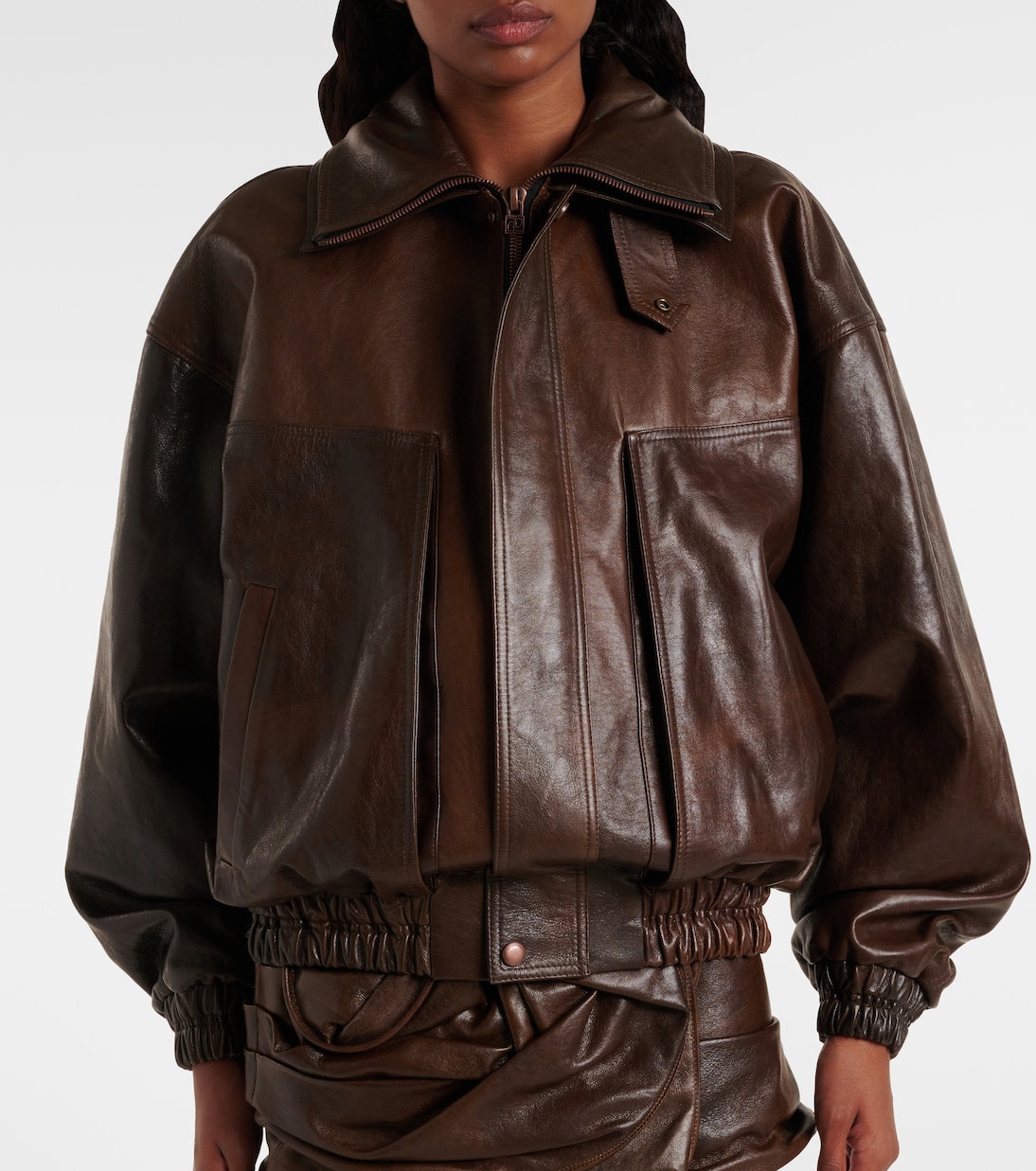 Oversize-Bomberjacke aus Leder | Magda Butrym
