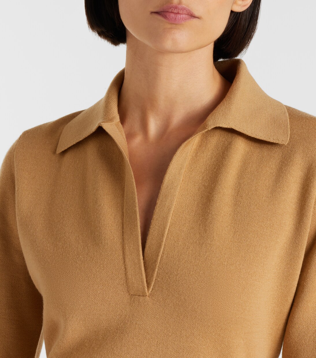 羊毛与真丝Polo衫式连衣裙 | Gabriela Hearst