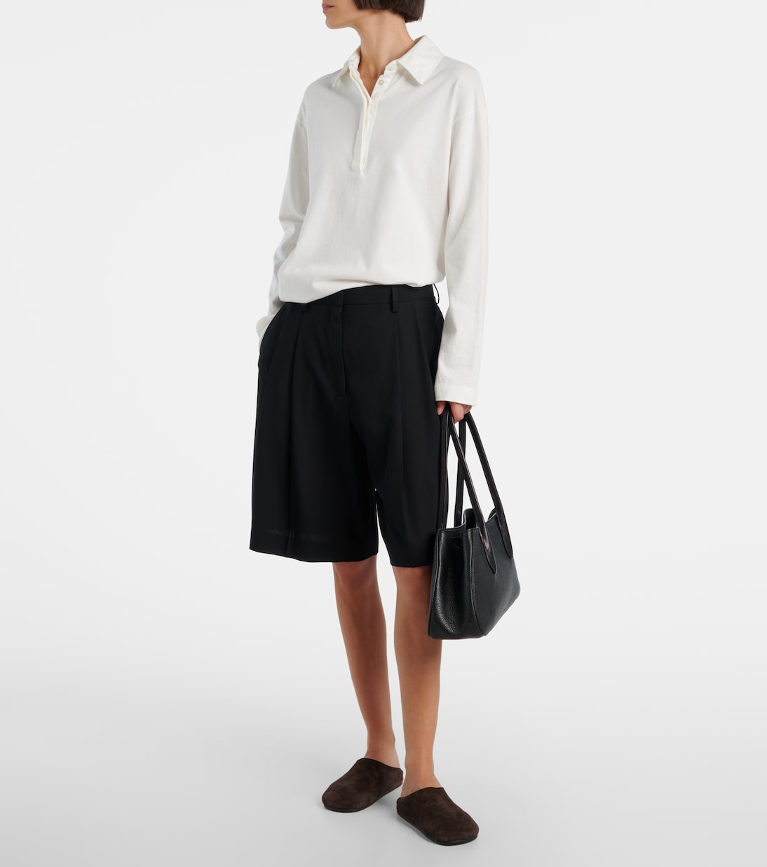 Alger Medium leather shoulder bag | The Row