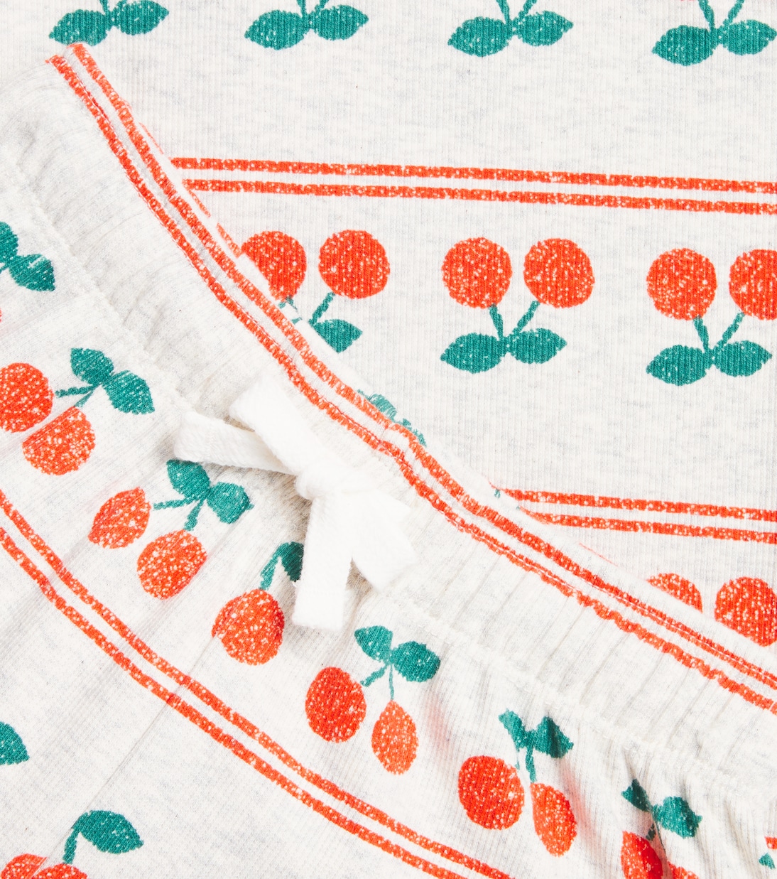 Cherry printed cotton-blend sweatpants | Tinycottons
