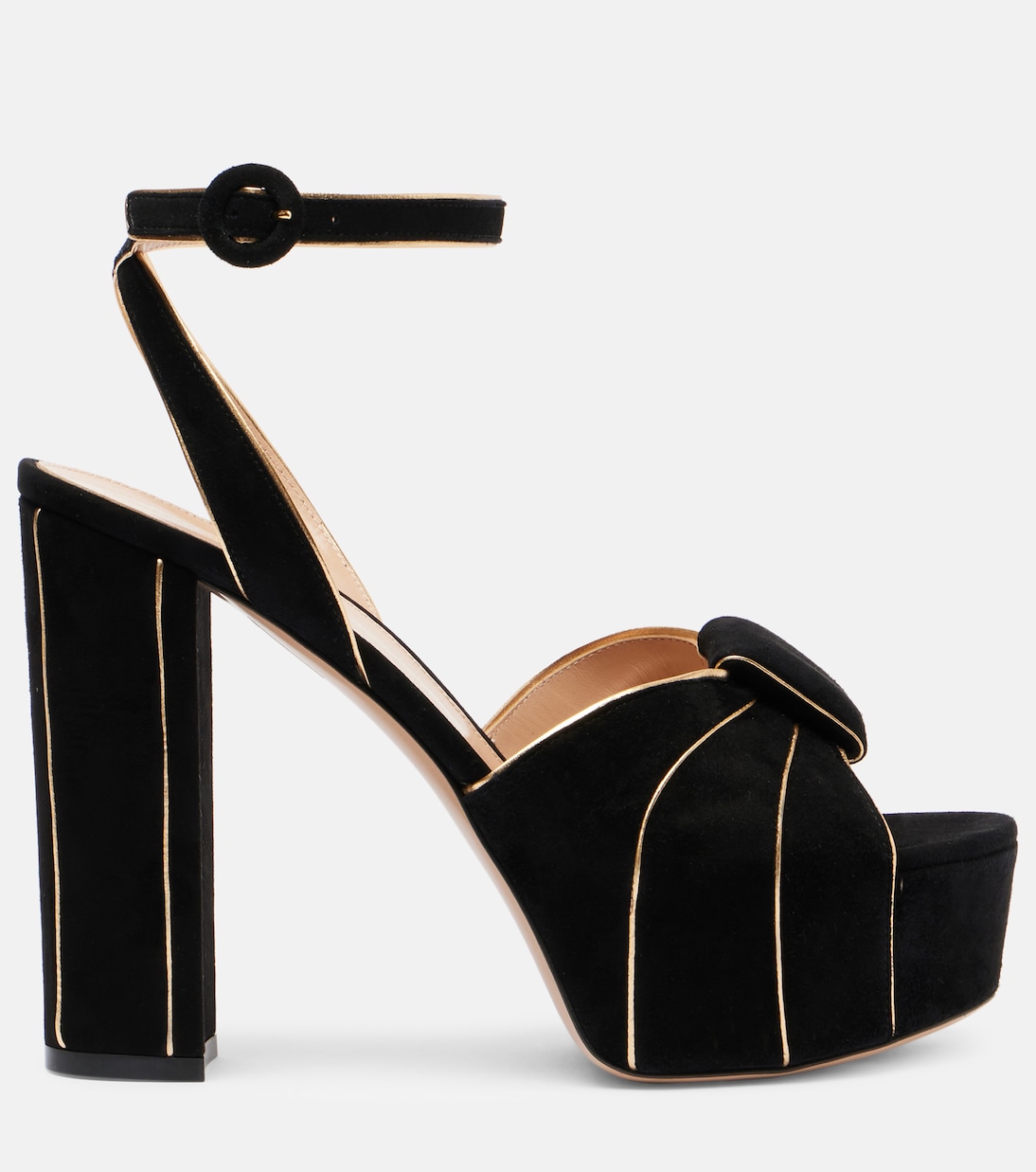 Plateausandalen 125 aus Veloursleder | Gianvito Rossi