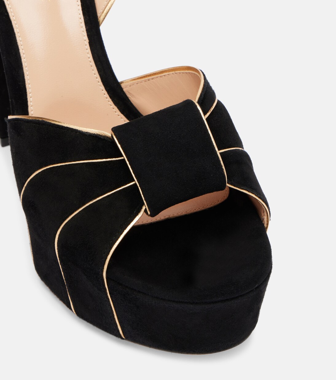 Plateausandalen 125 aus Veloursleder | Gianvito Rossi