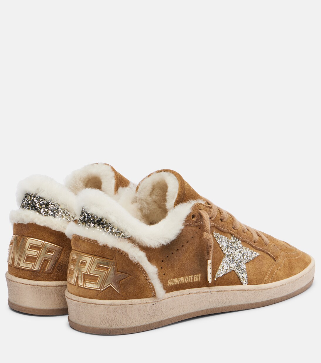 Sneakers Ball Star aus Veloursleder mit Shearling | Golden Goose
