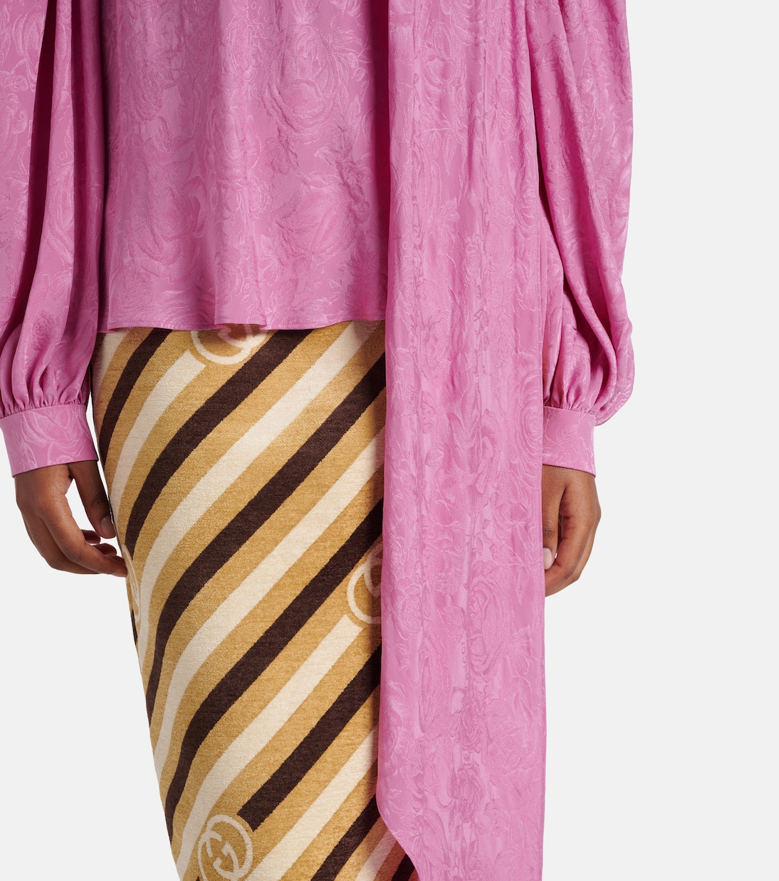 Bedruckte Bluse aus Seide | Gucci