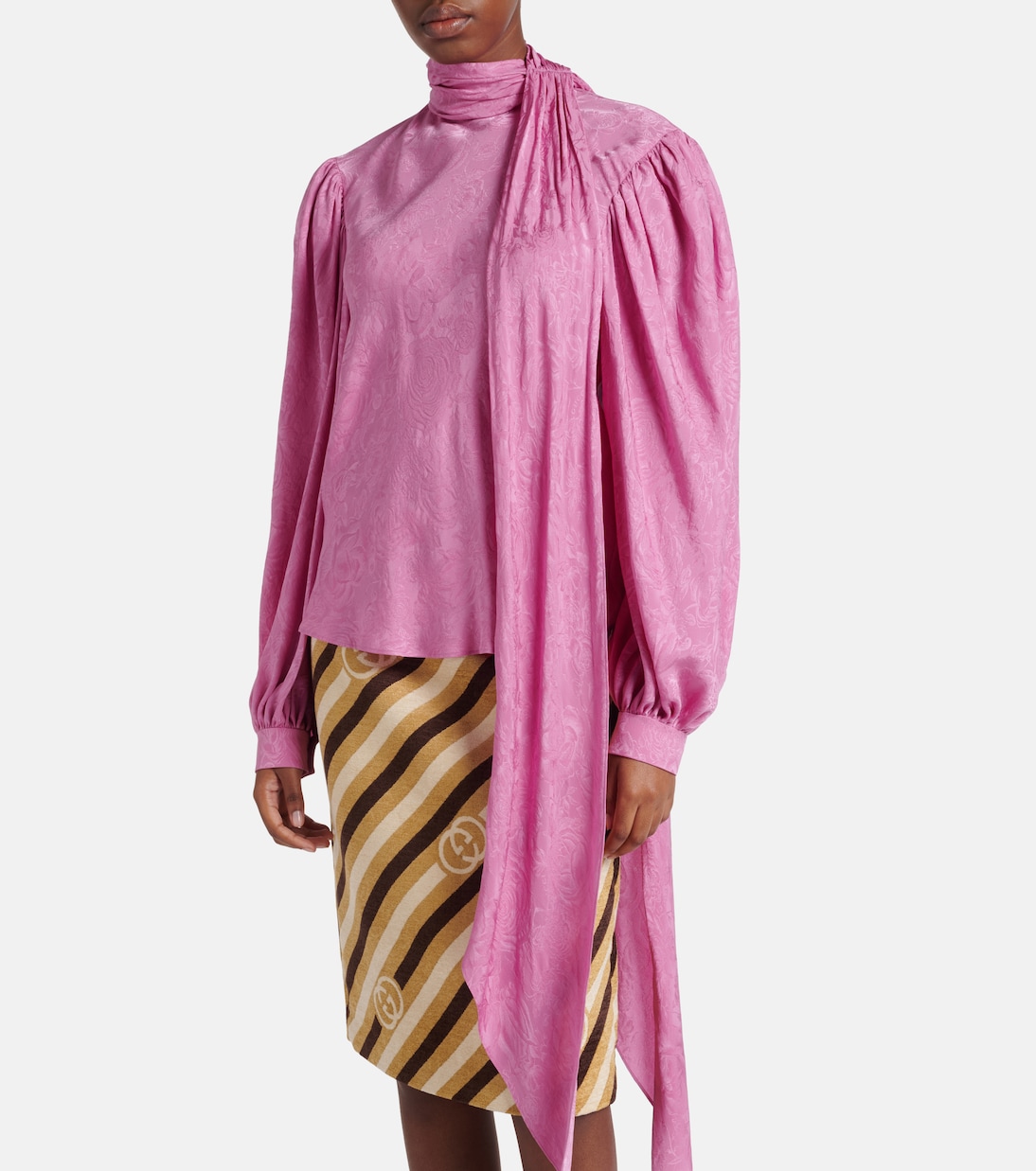 Bedruckte Bluse aus Seide | Gucci