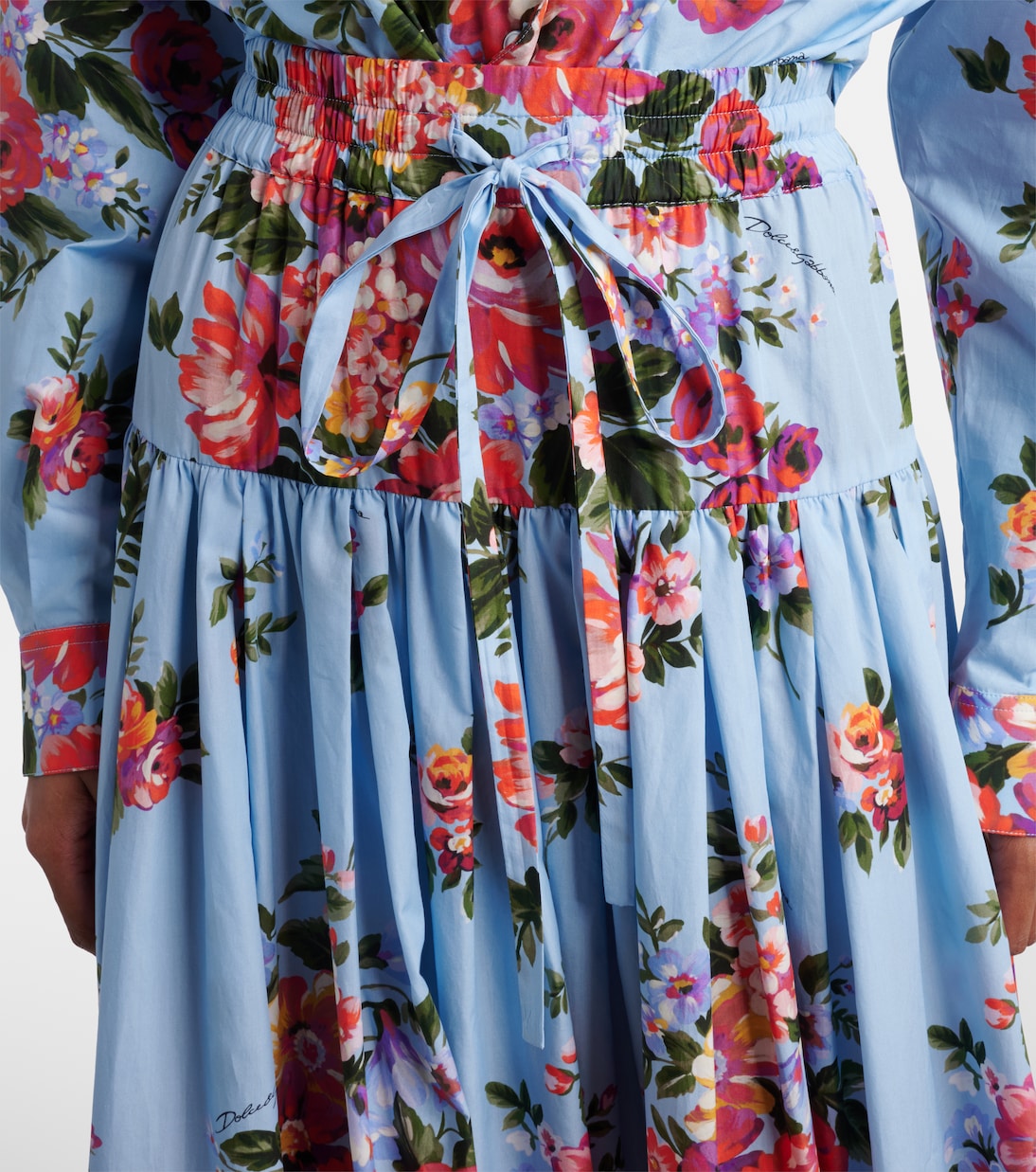 Floral cotton poplin maxi skirt | Dolce&Gabbana