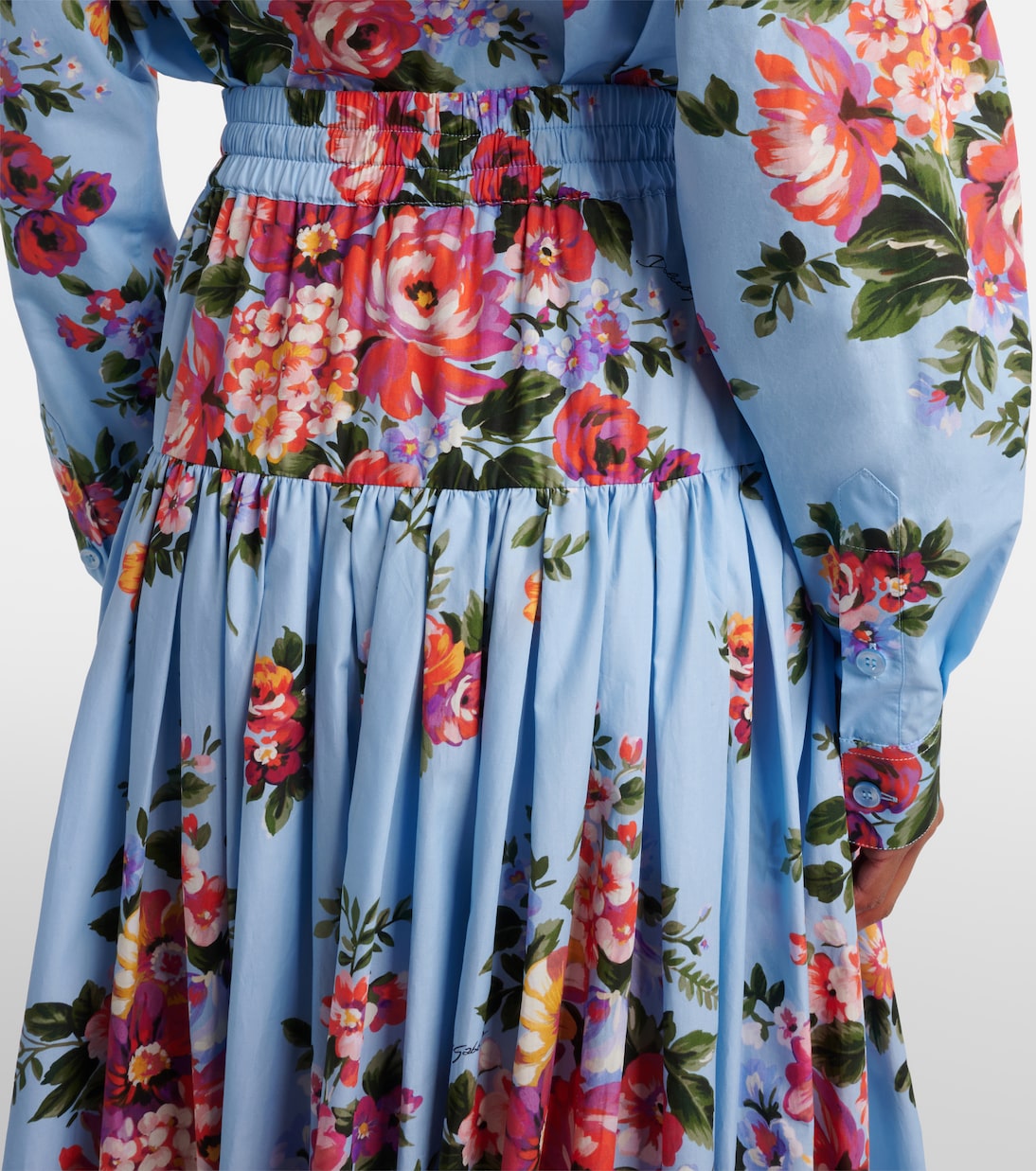 Floral cotton poplin maxi skirt | Dolce&Gabbana