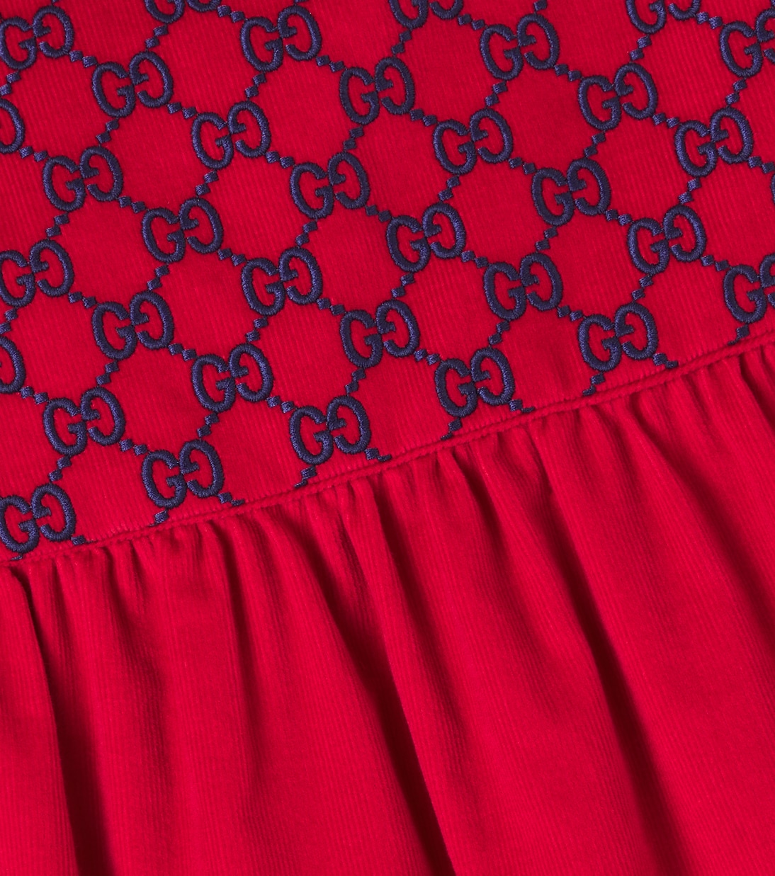 Bebé - vestido GG de terciopelo de algodón | Gucci Kids