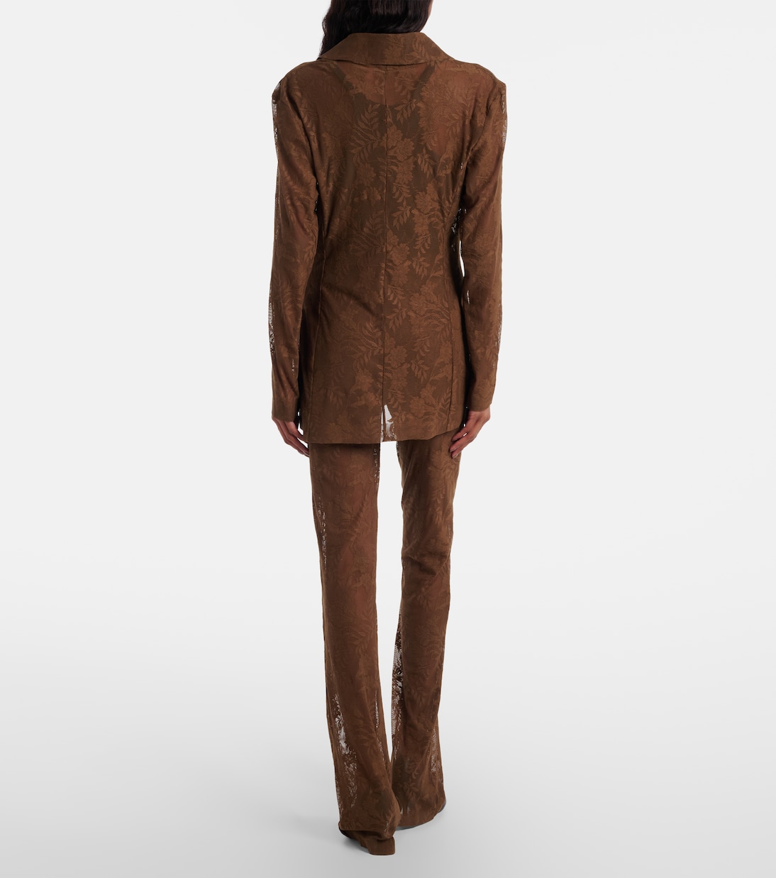 High-rise lace flared pants | Norma Kamali