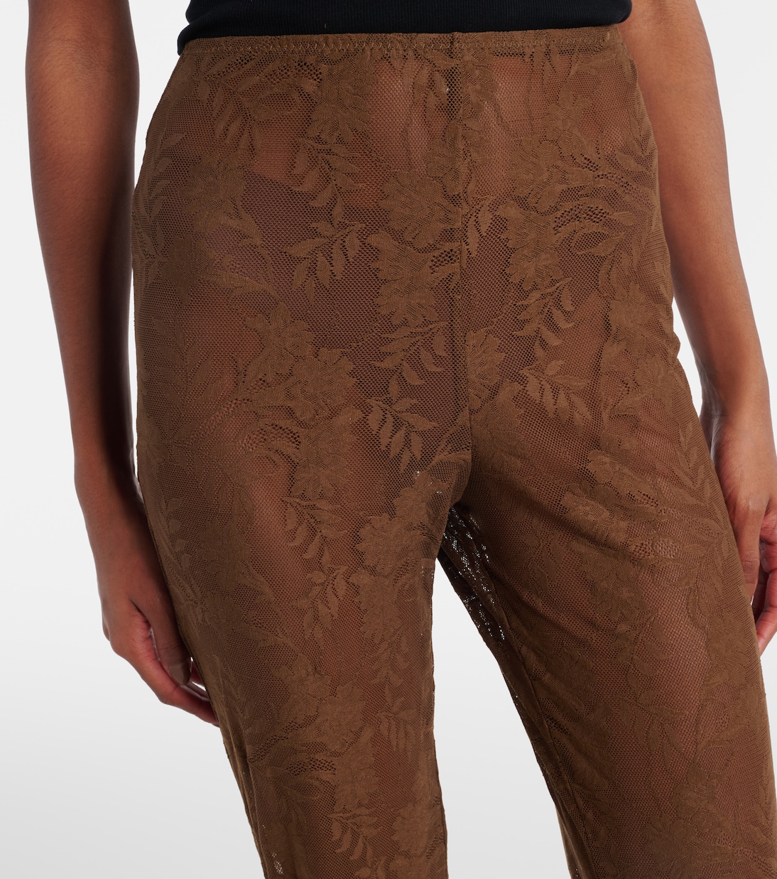 High-rise lace flared pants | Norma Kamali