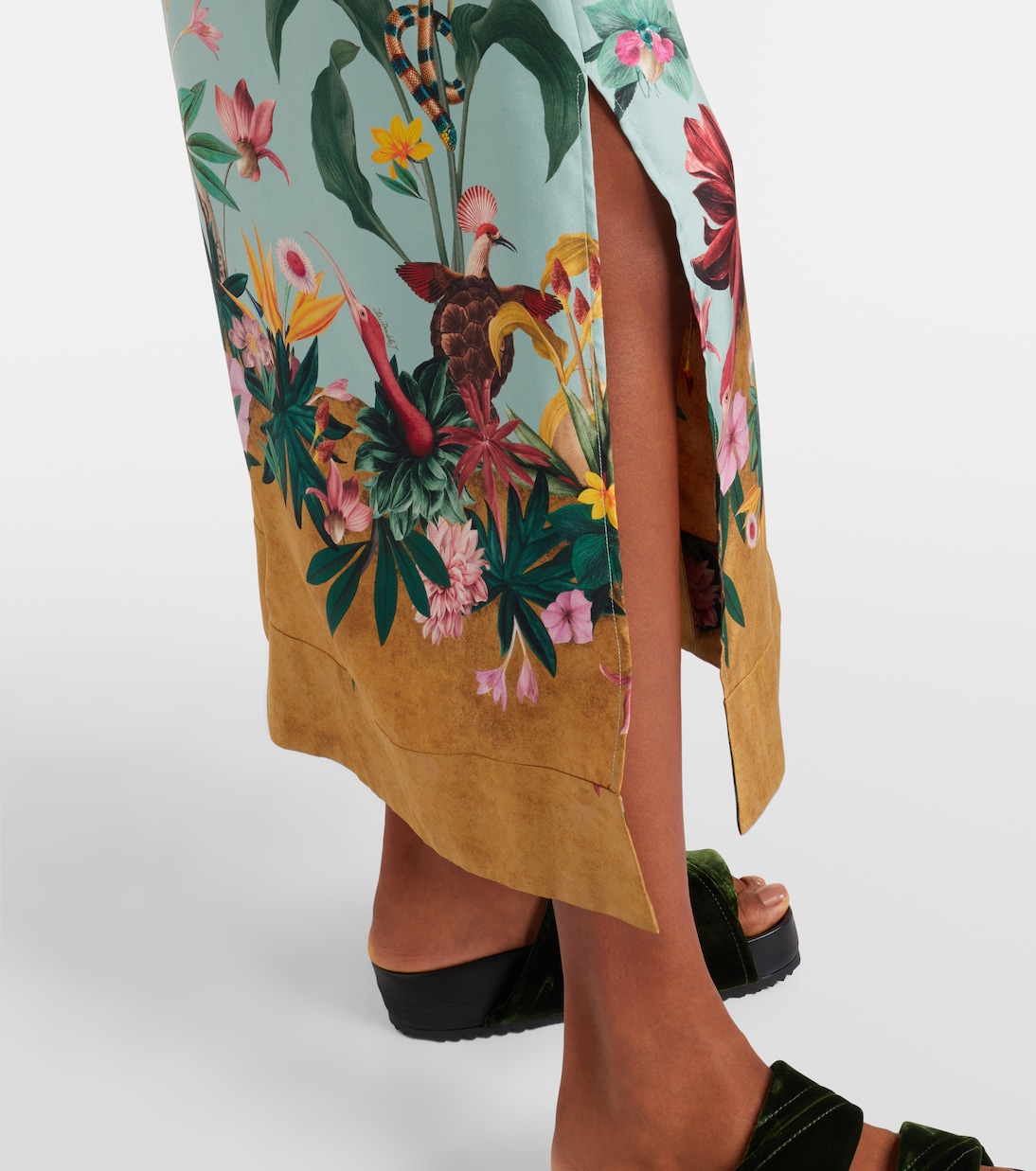 Midnight floral silk wrap dress | La DoubleJ