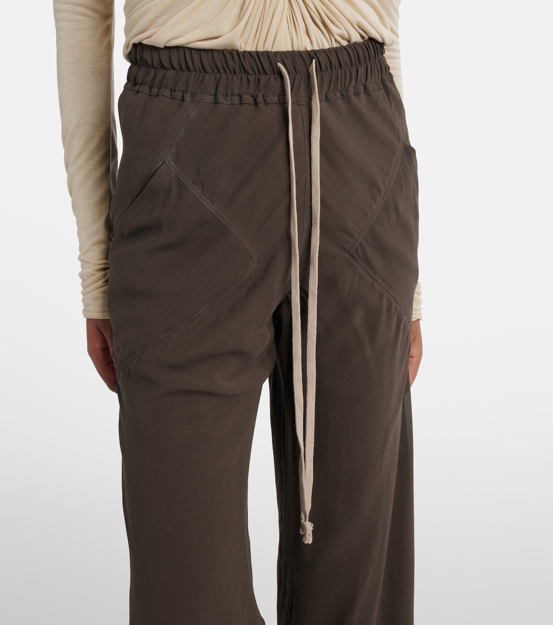 Weite Hose aus Seidencharmeuse | Rick Owens