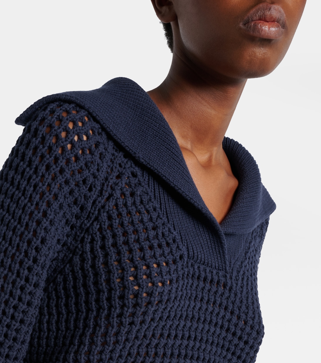 بلوفر بولو من القطن المخلوط | Brunello Cucinelli