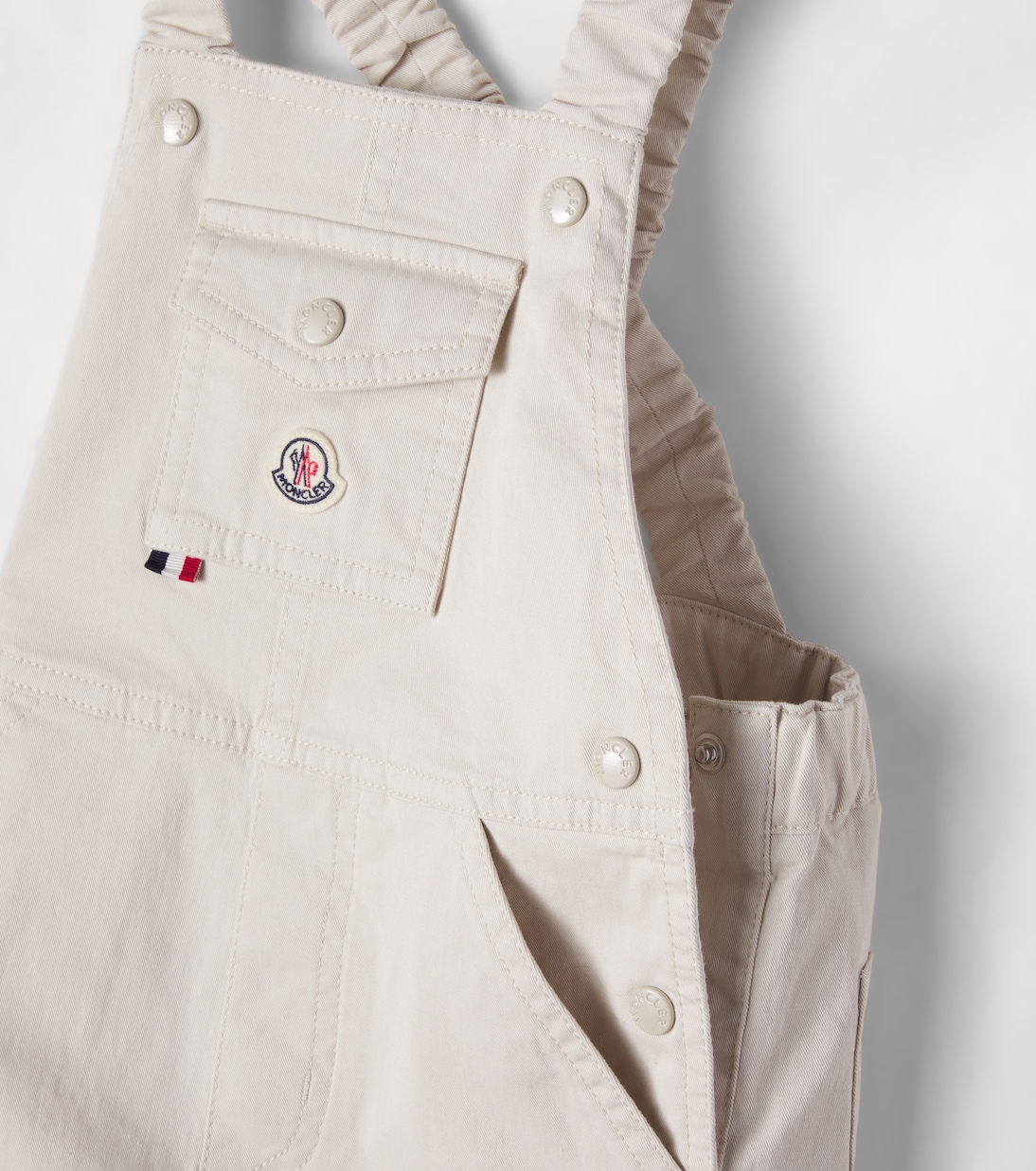 Baby cotton-blend twill overalls | Moncler Enfant