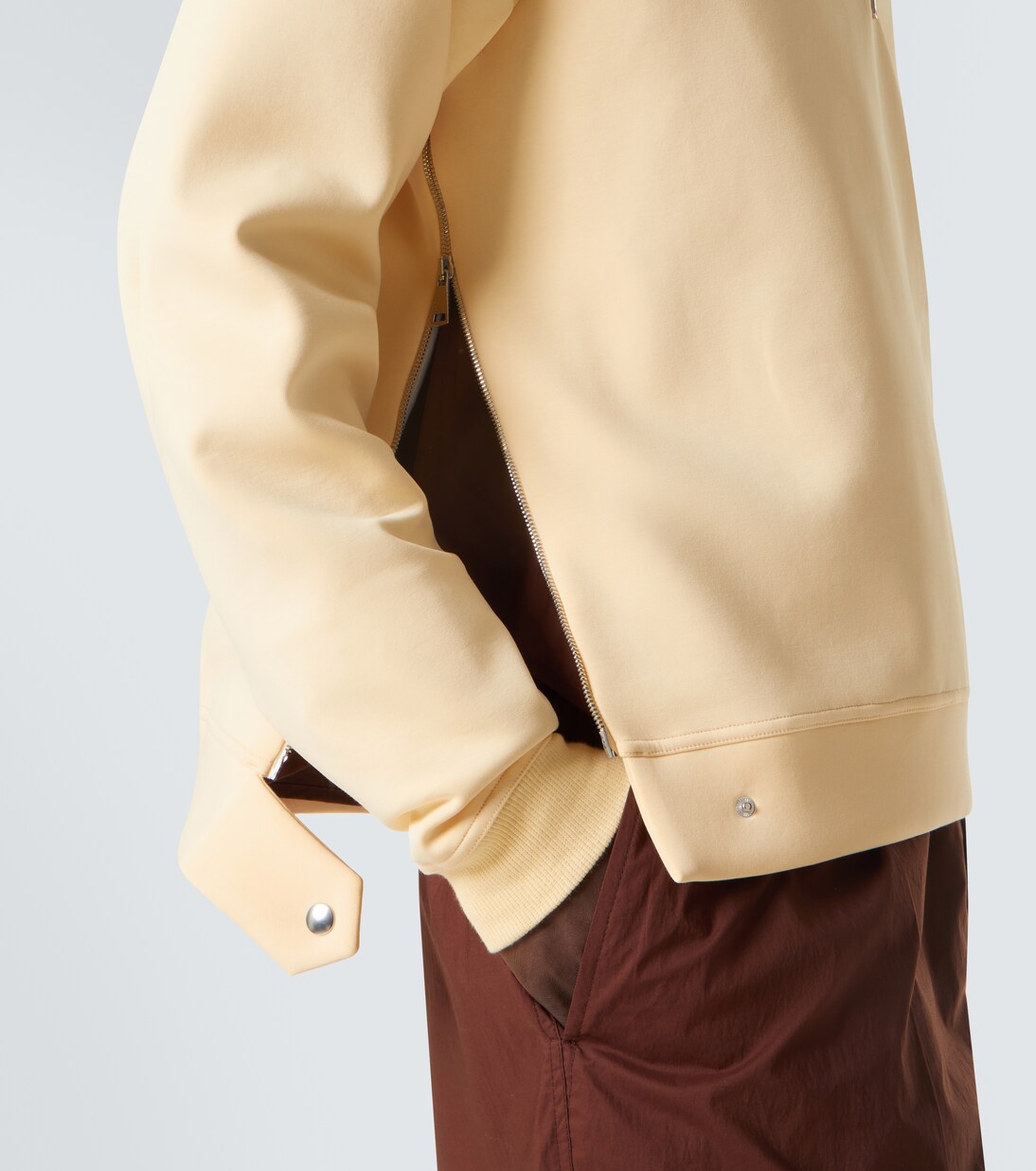 Cotton-blend half-zip sweatshirt | Plan C