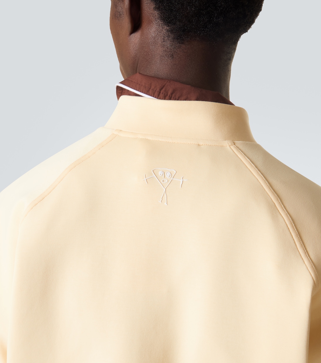 Cotton-blend half-zip sweatshirt | Plan C