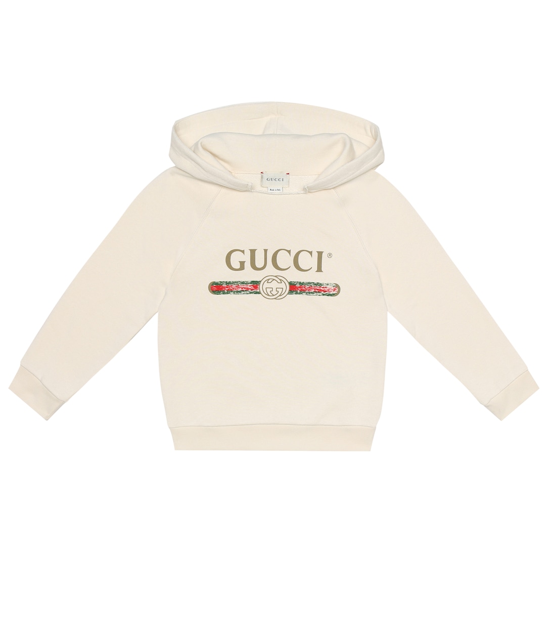 Felpa in cotone con cappuccio e logo | Gucci Kids
