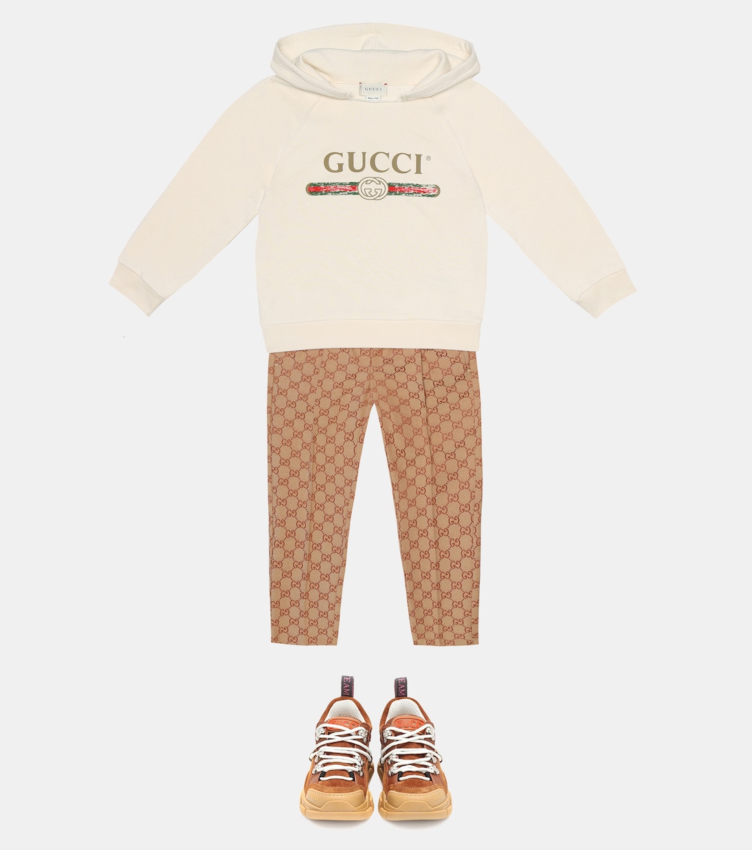 Felpa in cotone con cappuccio e logo | Gucci Kids
