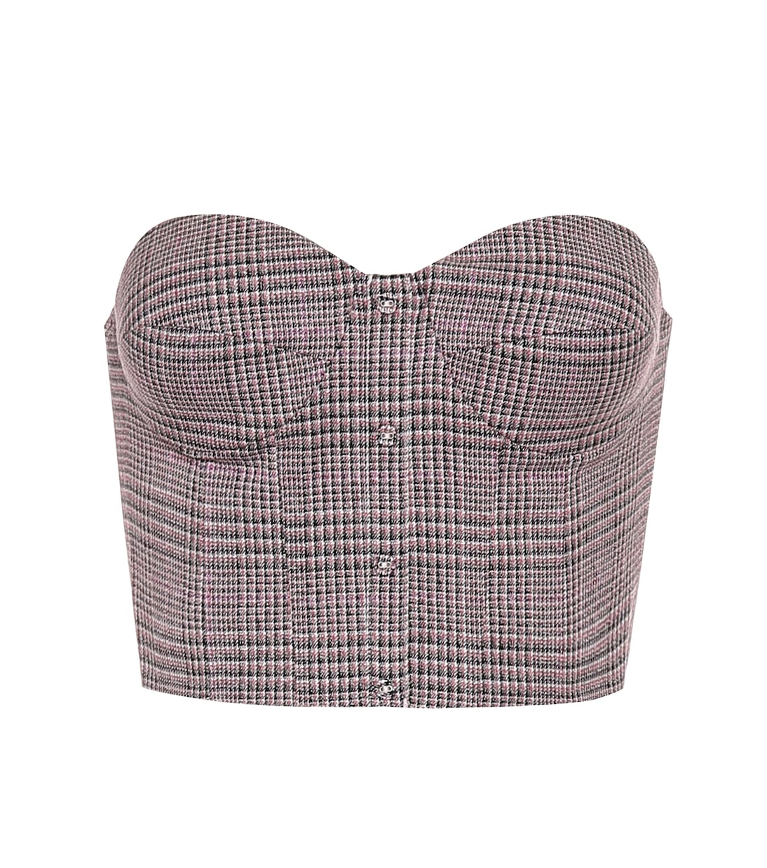 Top bustier raccourci Peggy à carreaux | Rotate