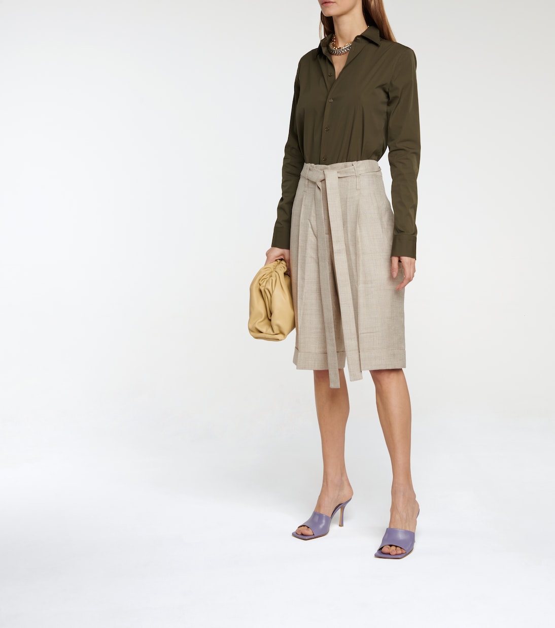 Judy wool, silk and linen shorts | Gabriela Hearst