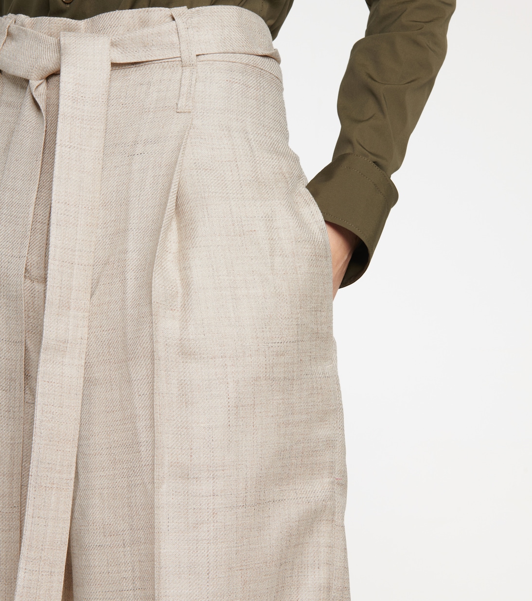 Judy wool, silk and linen shorts | Gabriela Hearst