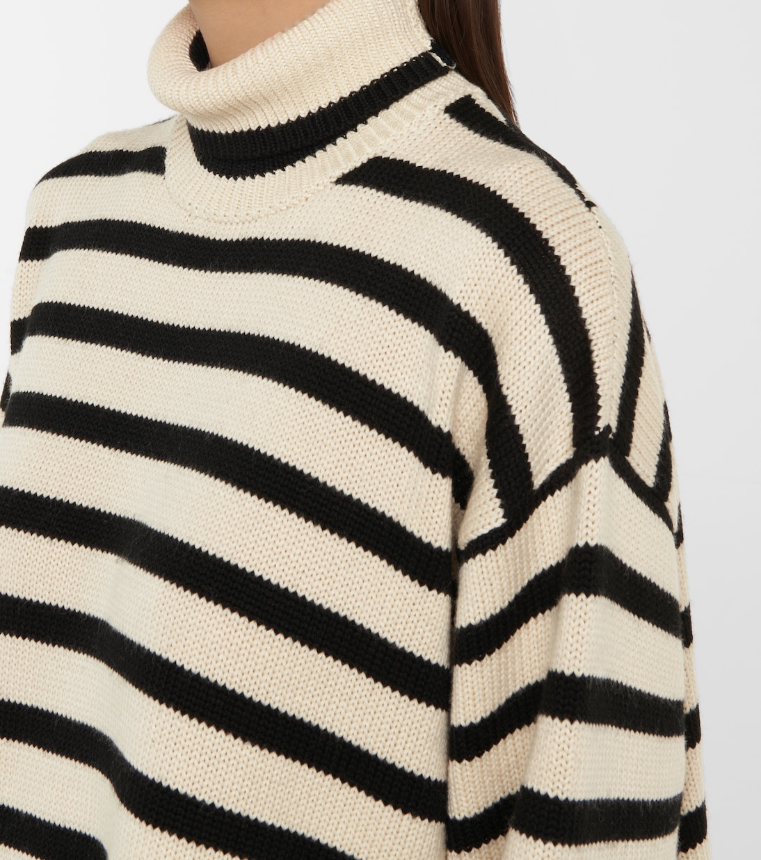 Striped turtleneck wool-blend sweater | Toteme