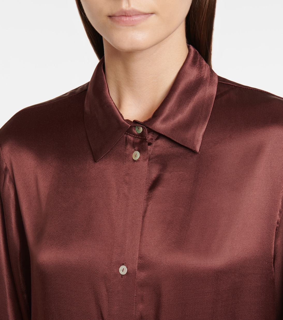 Oversize-Hemd Milan aus Satin | Asceno