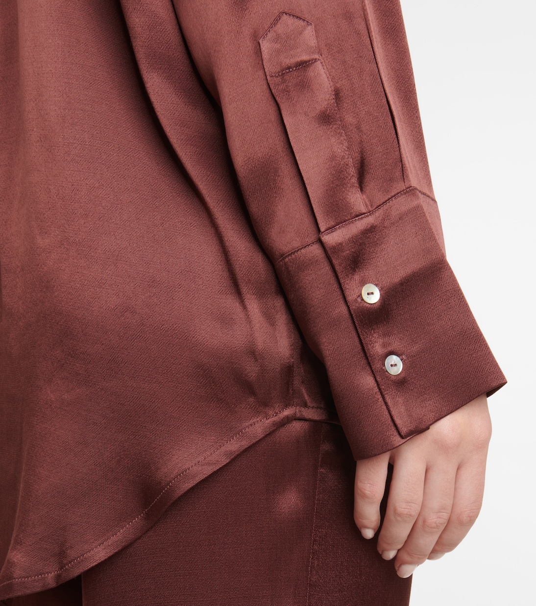 Oversize-Hemd Milan aus Satin | Asceno