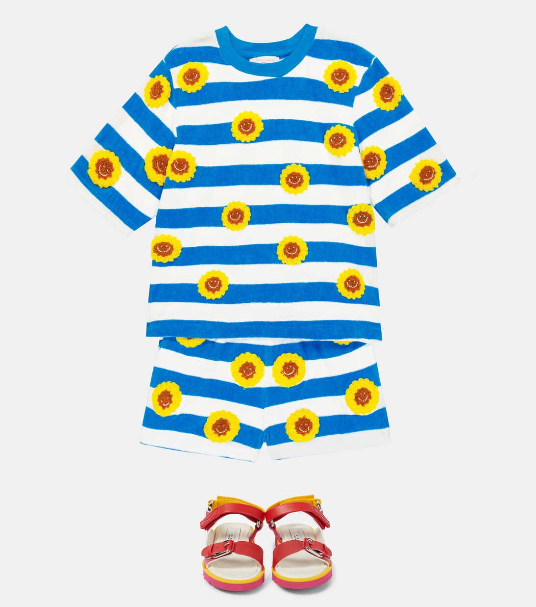 Striped terry T-shirt and shorts set | Stella McCartney Kids