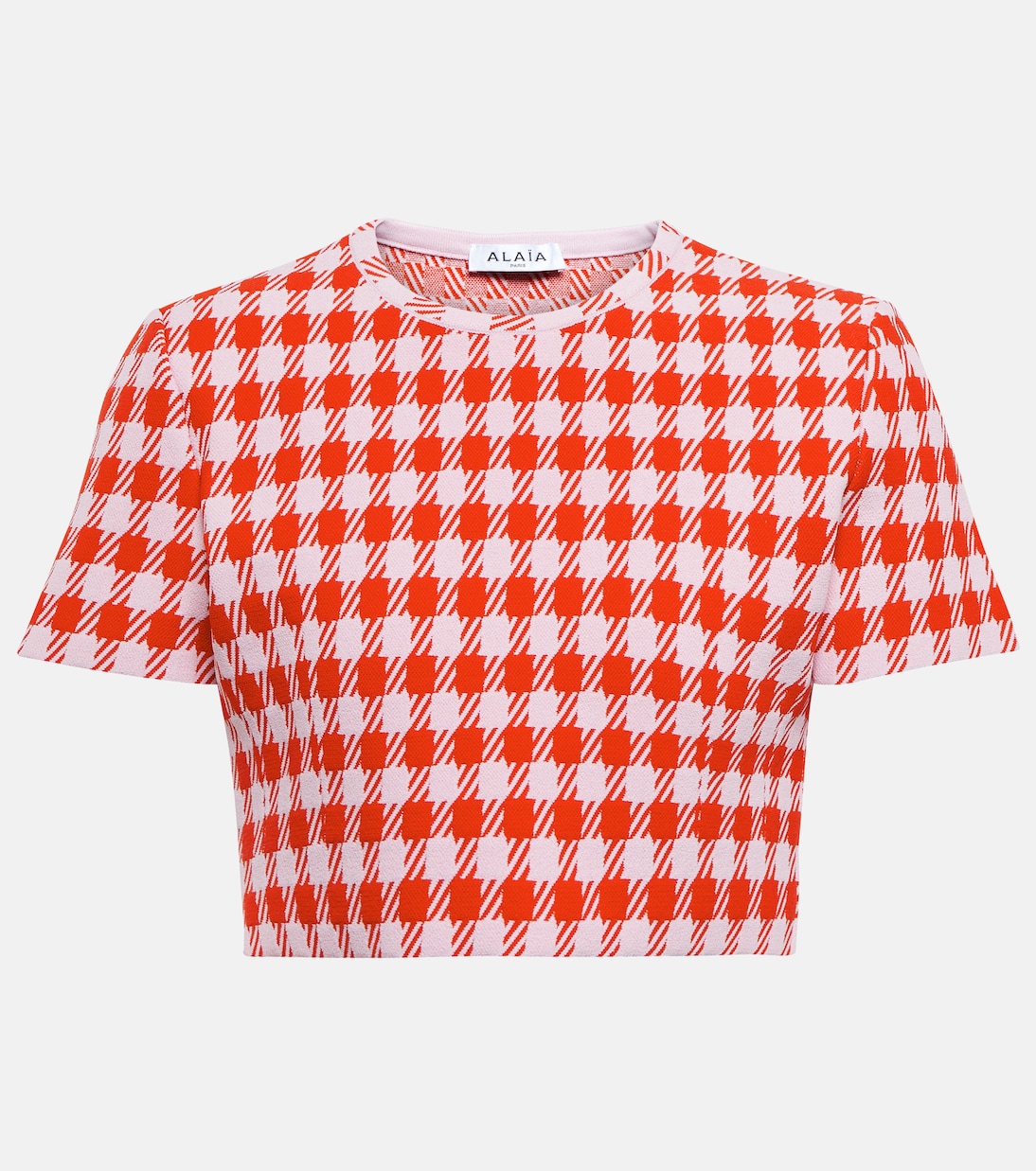 Top Crop Houndstooth Stile Alaïa per Giovani Fashionisti