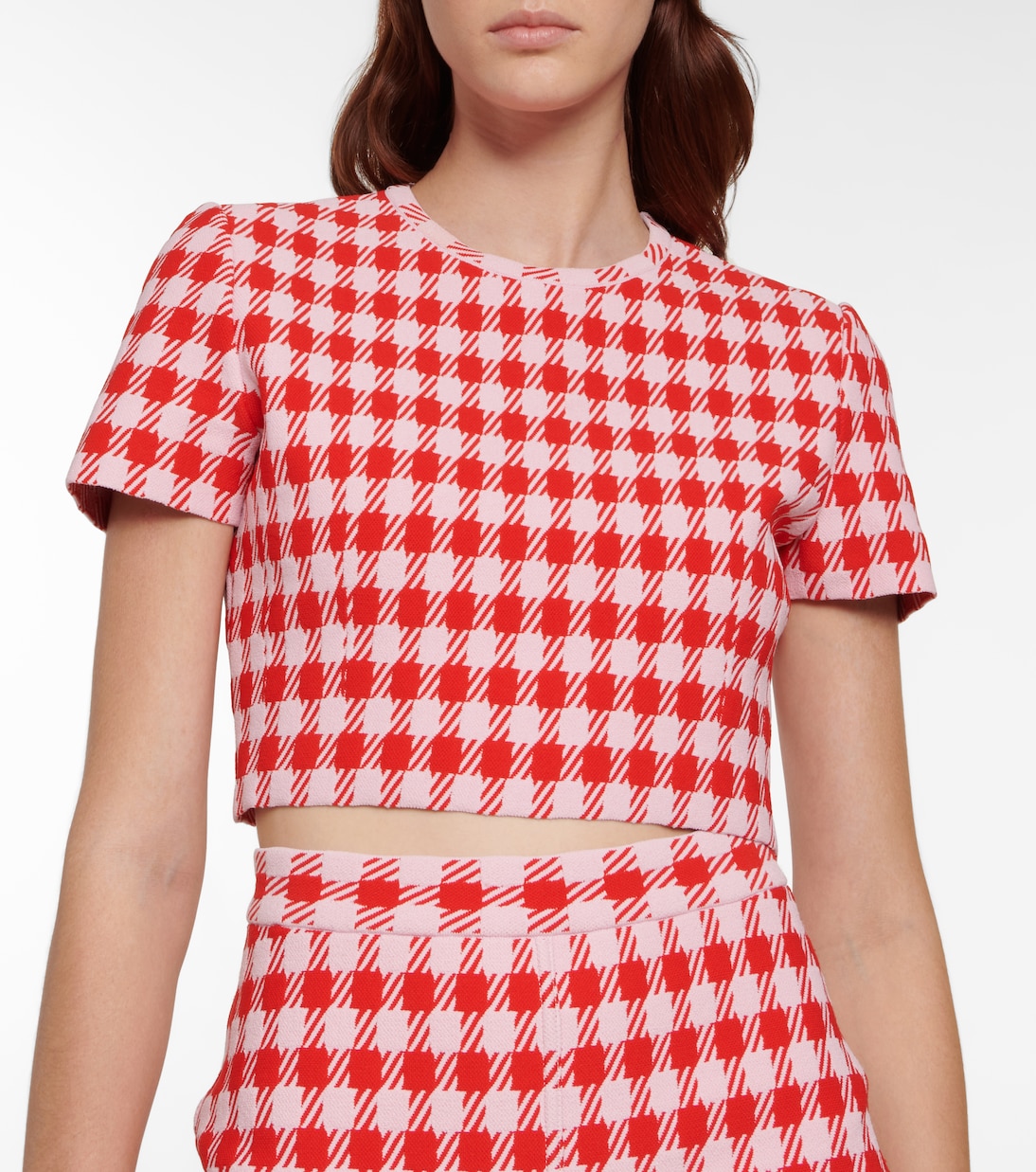 Top Crop Houndstooth Stile Alaïa per Giovani Fashionisti