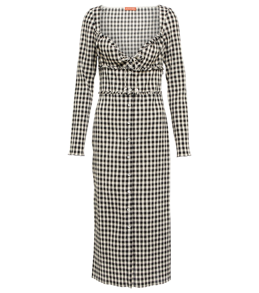Himalia Gingham cotton and silk dress | Altuzarra