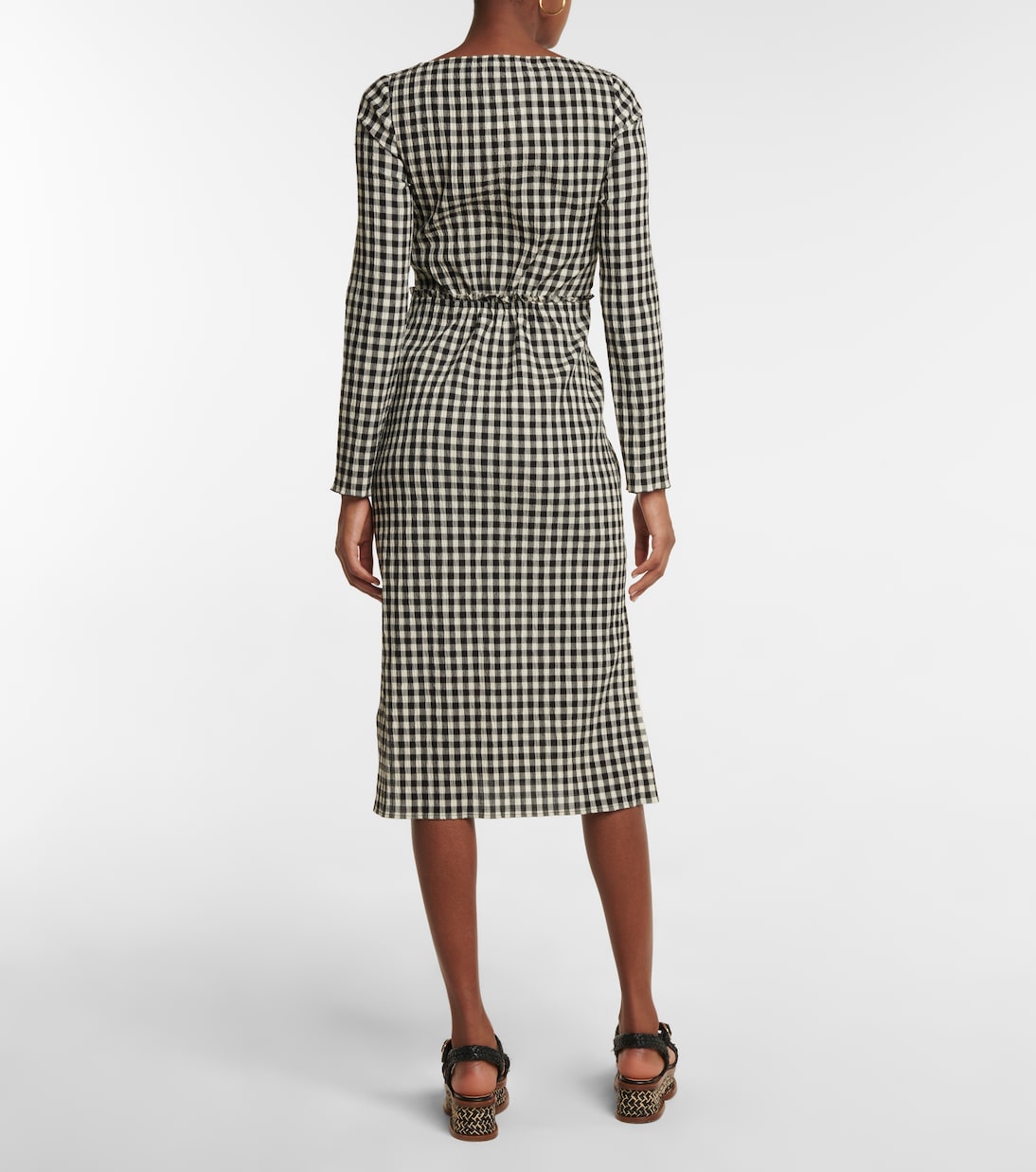 Himalia Gingham cotton and silk dress | Altuzarra