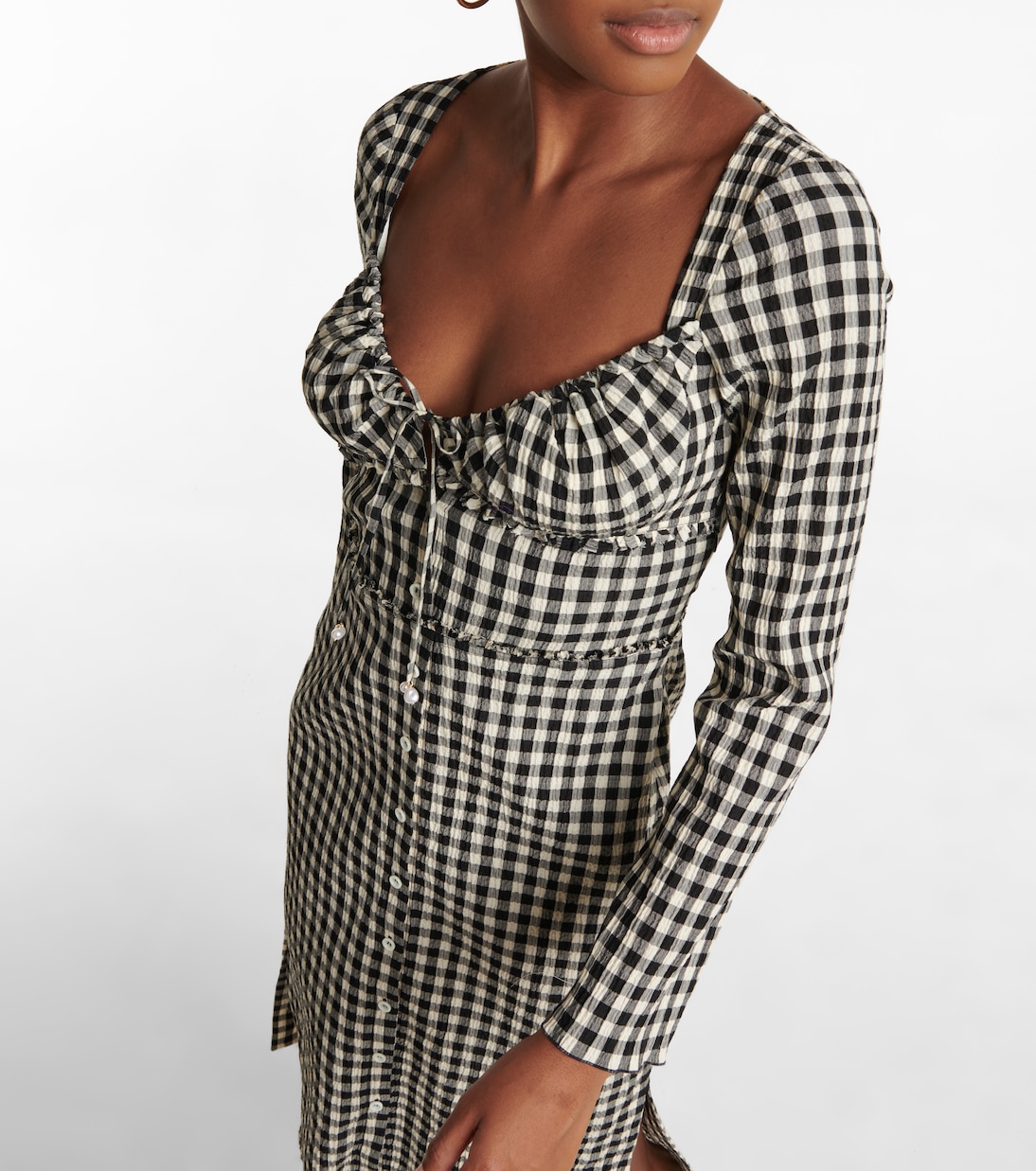 Himalia Gingham cotton and silk dress | Altuzarra