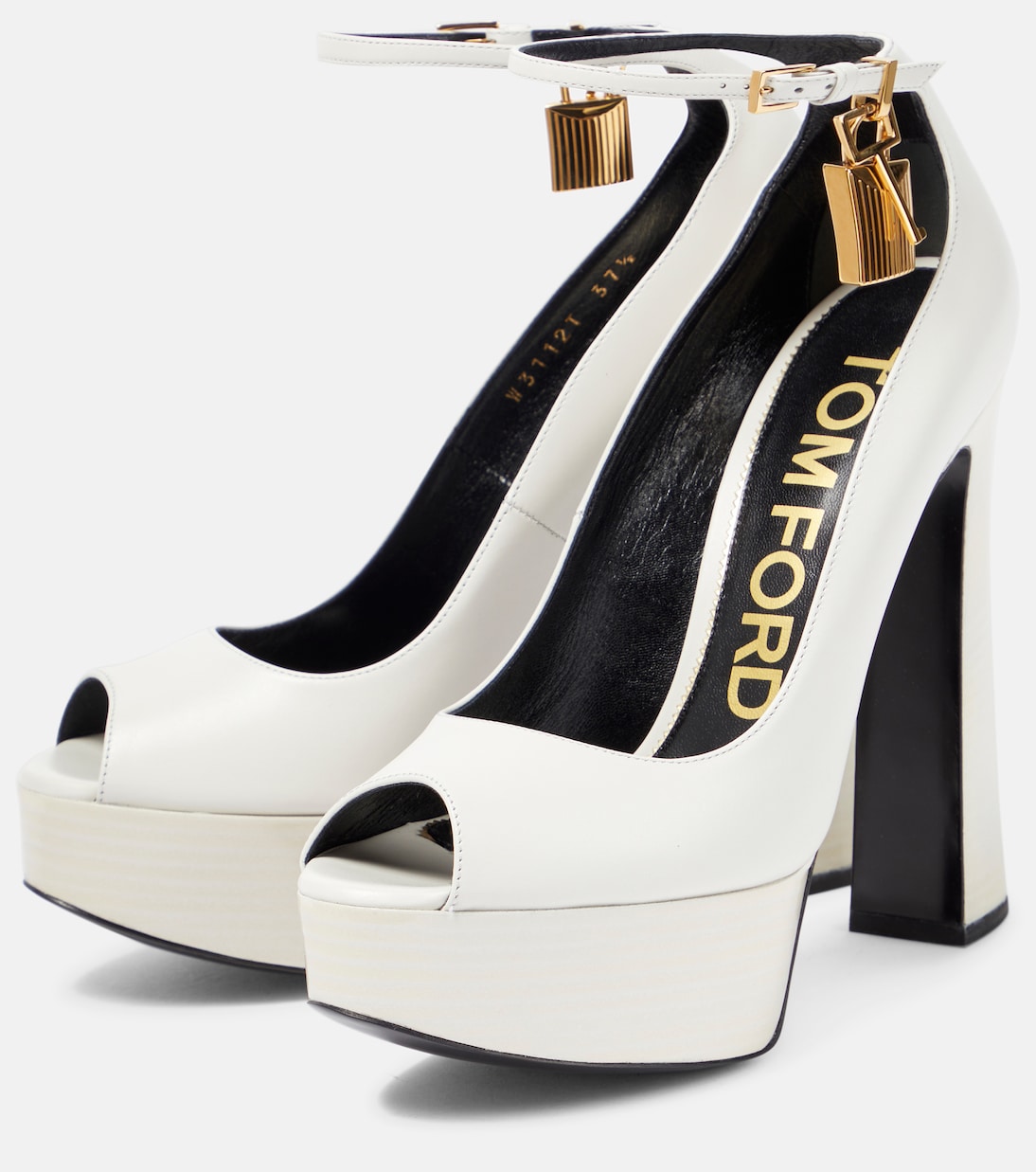Padlock platform leather sandals | Tom Ford