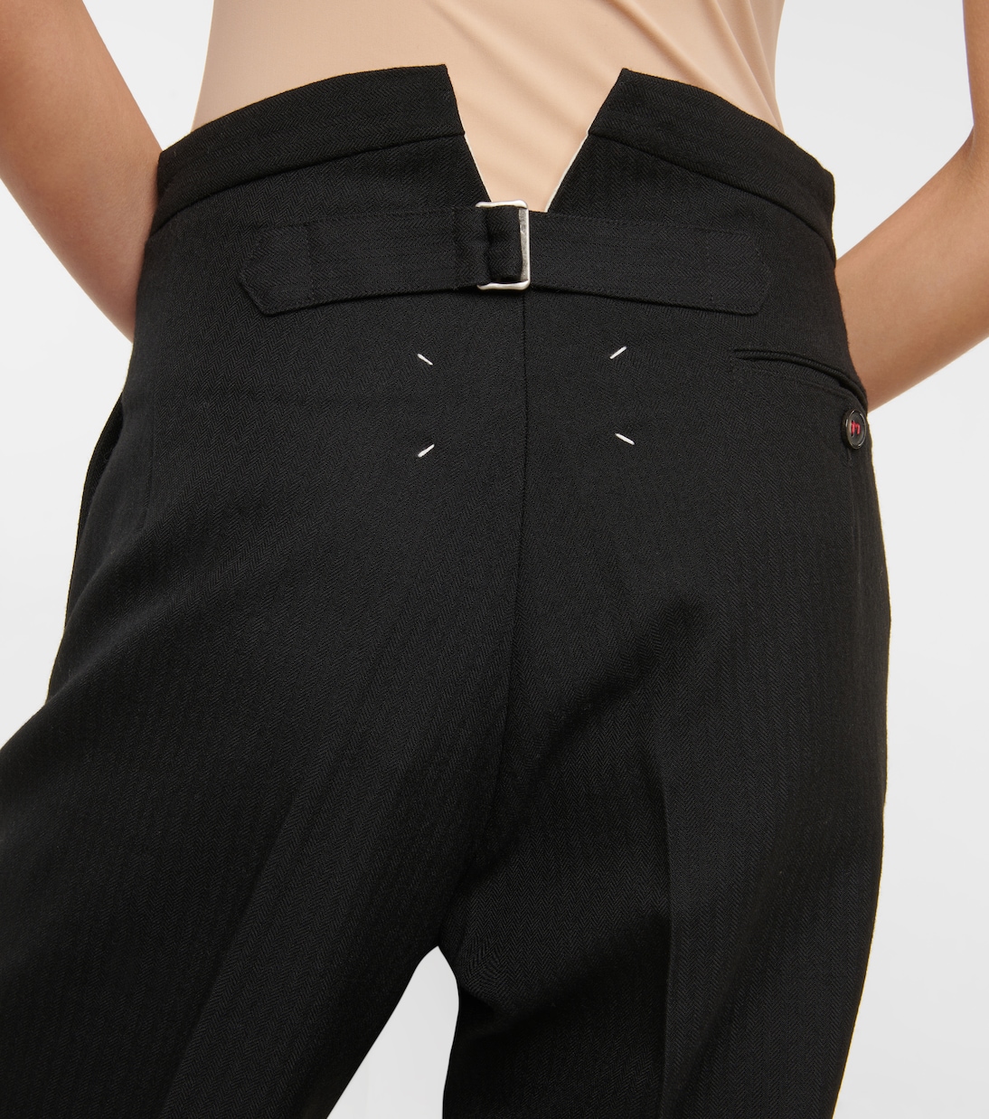 Pantalon tapered à taille haute en laine | Maison Margiela