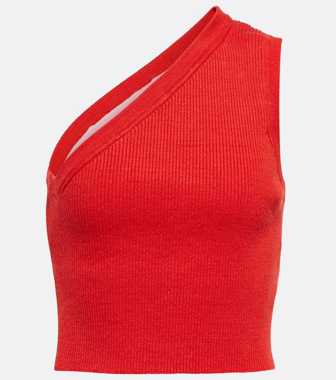 La Maille Ascu cropped linen-blend top | Jacquemus