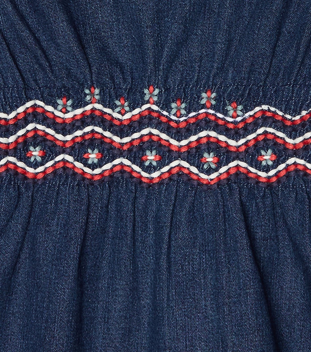 Bebé - vestido de chambray bordado | Tartine et Chocolat