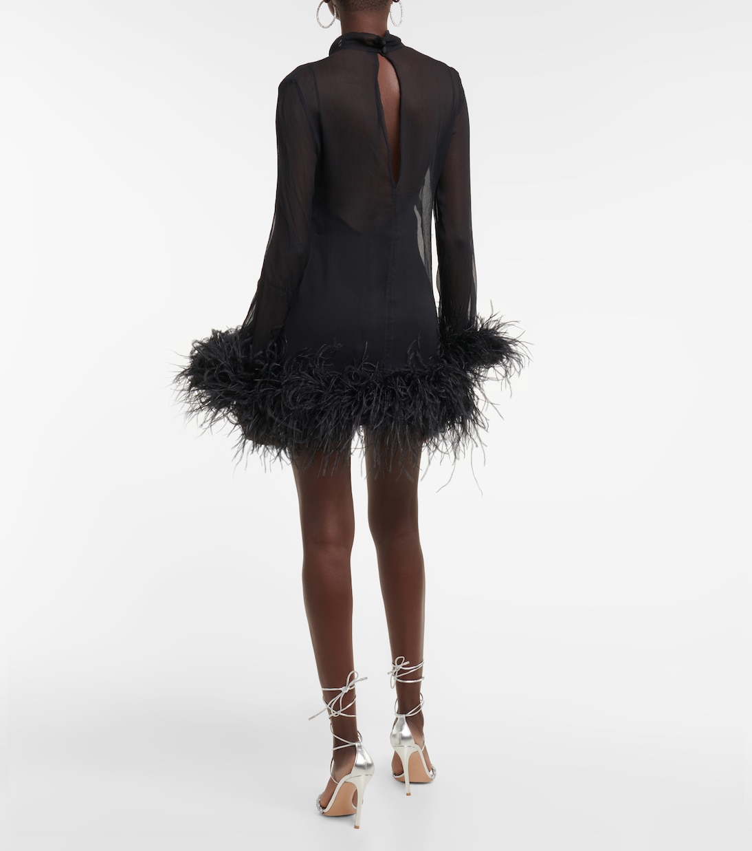 Feather-trimmed minidress | Taller Marmo