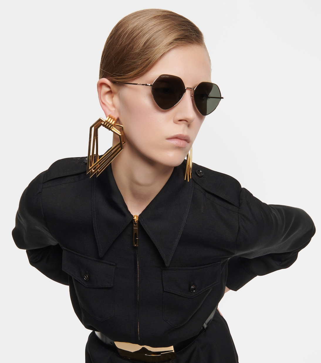 Occhiali da sole GUCCI con design geometrico per giovani alla moda