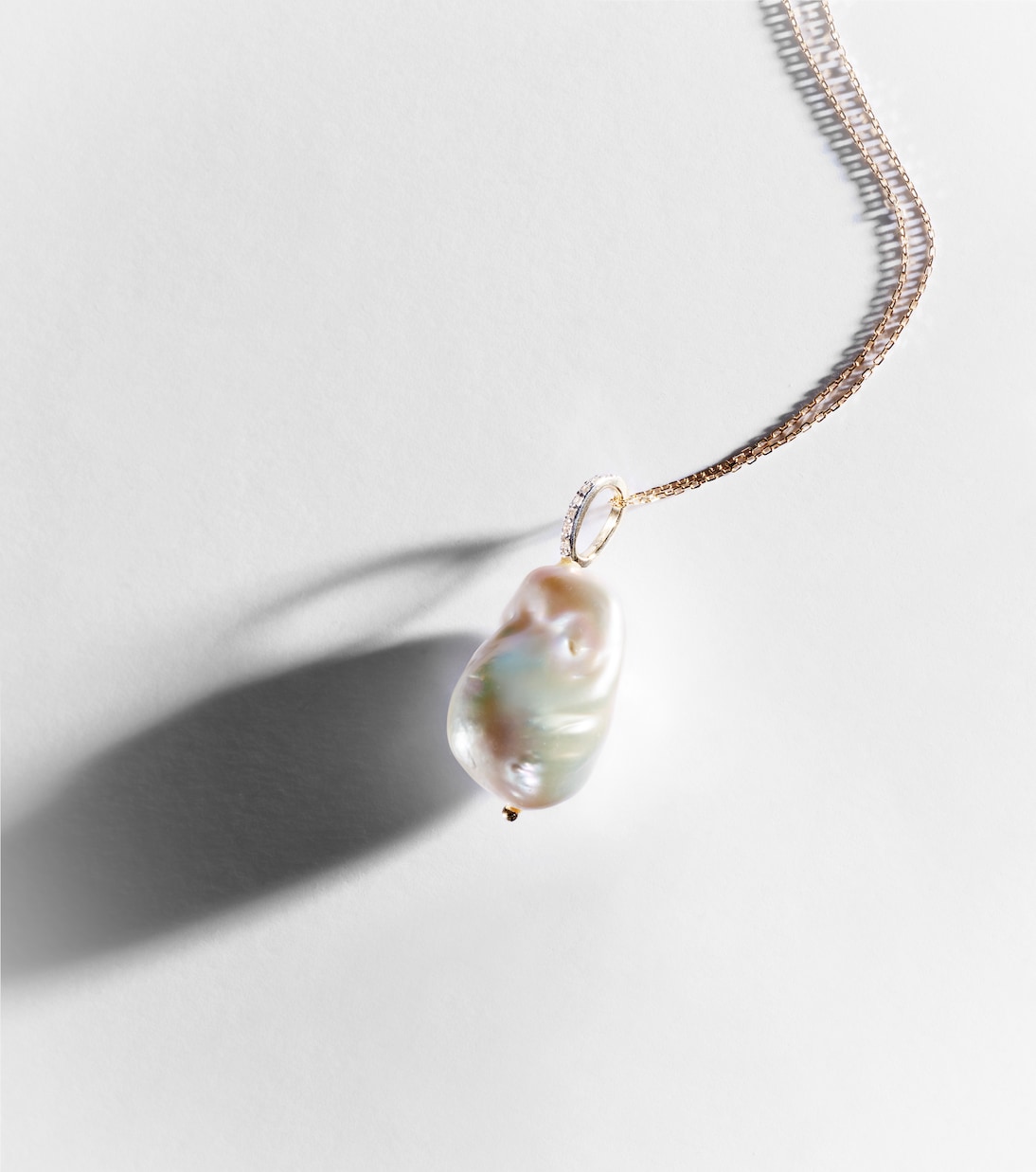 Collier en or 14 ct, diamants et perle | Mateo
